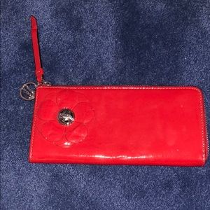 Beautiful Red Patent Leather Coach Poppy Wallet